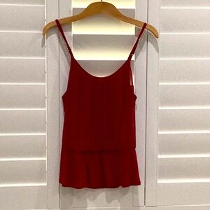 Elegant Red Sleeveless Top. Adjustable straps